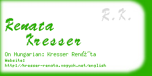 renata kresser business card